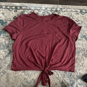 Women's Red Knotted Top